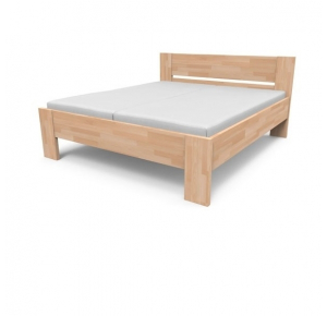 Obrázok pre Manželská masívna posteľ NIKOLETA - plné čelo