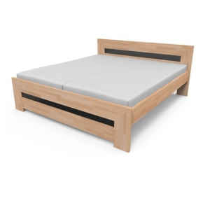 Obrázok pre Masívna dvojposteľ SALMA so skleneným čelom